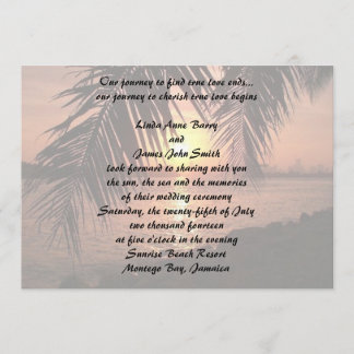 Invitación a la boda de playa