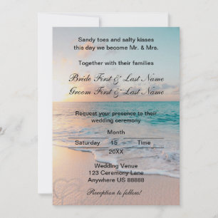 Invitación a la boda de playa