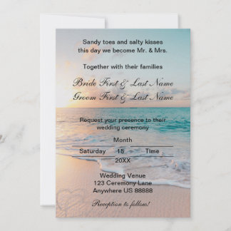 Invitación a la boda de playa