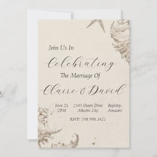 Invitación a la boda de playa