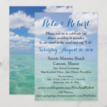Invitación a la boda de playa - Arte Ocean III a l