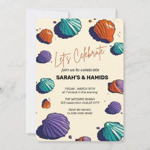 Invitación a la boda de playa/Boda de acuarela Inv