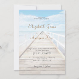 Invitación a la boda de playa/Boda de Oceanside