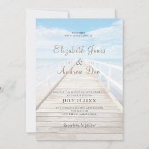 Invitación a la boda de playa/Boda de Oceanside