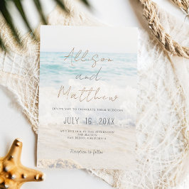 Invitación a la boda de playa/Boda de Oceanside