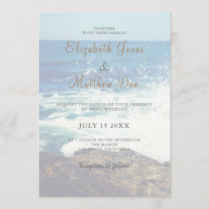 Invitación a la boda de playa/Boda del Océano