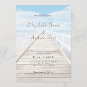Invitación a la boda de playa/Boda del Océano