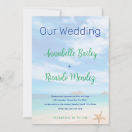 Invitación a la boda de playa con Starfish