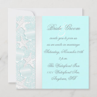 Invitación a la boda de playa con Starfish y Seash
