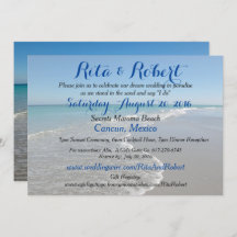 Invitación a la boda de playa - El arte Ocean II e