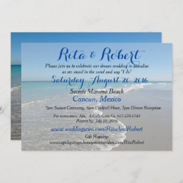 Invitación a la boda de playa - El arte Ocean II e