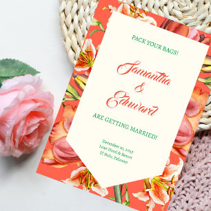 Invitación a la boda de playa (retrato)