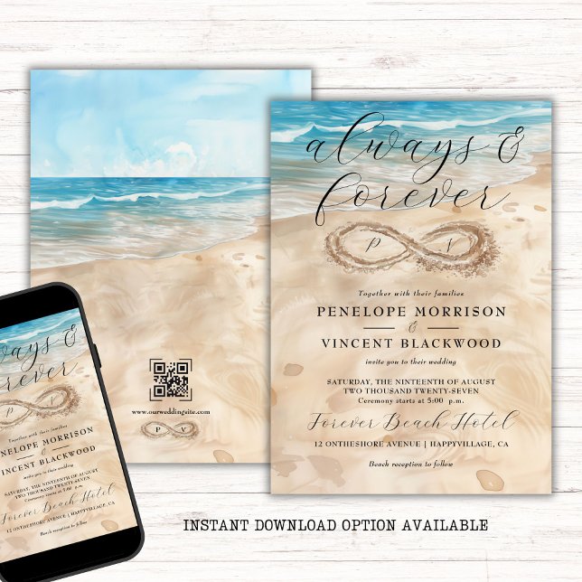Invitación a la boda de playa siempre y para siemp (Subido por el creador)