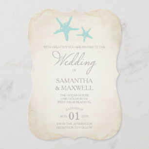 Invitación a la boda de playa - Starfish