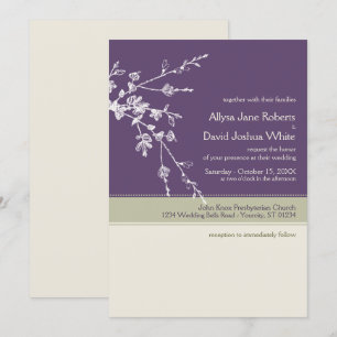 Invitación a la boda de Plum Sage