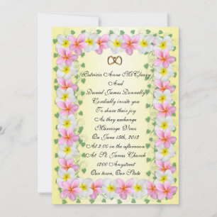 Invitación a la boda de Plumeria Frangipani