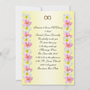 Invitación a la boda de Plumeria Frangipani