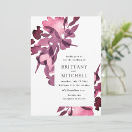 Invitación a la boda de plutinas florales romántic