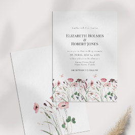 Invitación a la boda de Poppy Wildflower Meadow