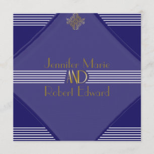 Invitación a la boda de posada en el arte naval