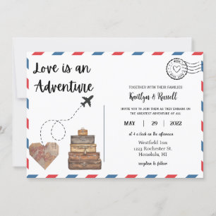 Invitación a la boda de postales- Boda de destino