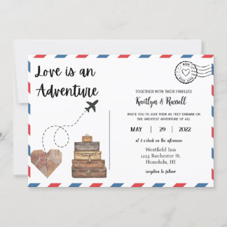 Invitación a la boda de postales- Boda de destino