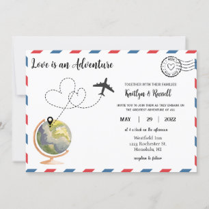 Invitación a la boda de postales- Boda de destino