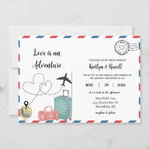 Invitación a la boda de postales- Boda de destino