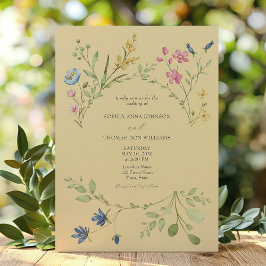 Invitación a la boda de primavera amarilla