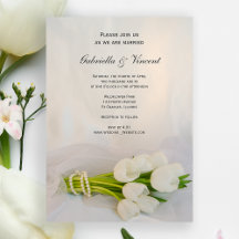 Invitación a la boda de primavera con el bullicio 
