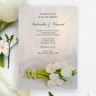 Invitación a la boda de primavera con el bullicio