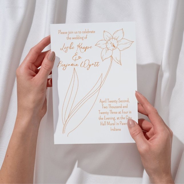 Invitación a la boda de primavera de Daffodil (Subido por el creador)