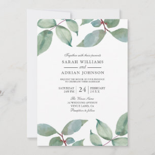 Invitación a la boda de primavera de verano de la