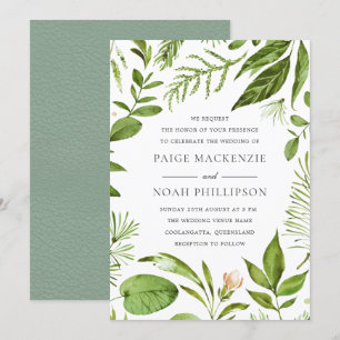 Invitación a la boda de primavera de verano en la 