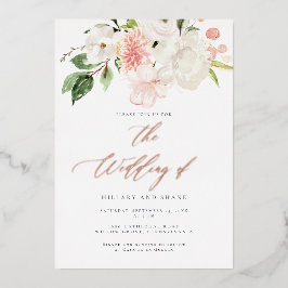 Invitación a la boda de primavera en el jardín flo
