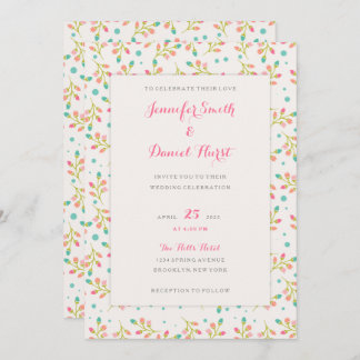 Invitación a la boda de primavera en Florals