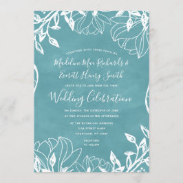 Invitación a la boda de primavera floral editable