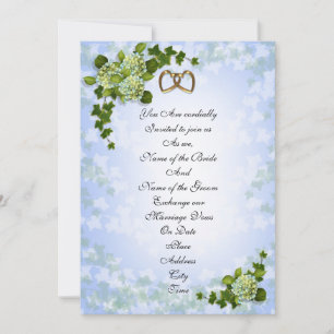 Invitación a la boda de primavera Hydrangeas