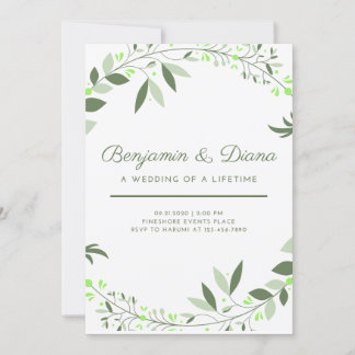 Invitación a la boda de primavera inagotable