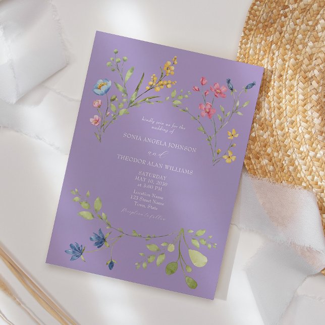 Invitación a la boda de Primavera Púrpura (Subido por el creador)