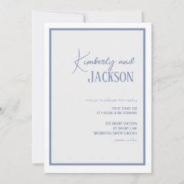 Invitación a la boda de primavera simple y suave d