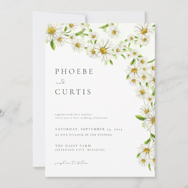 Invitación a la boda de primavera verano floral (Anverso)