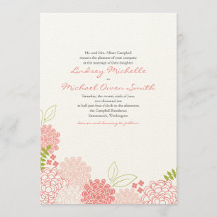 Invitación a la boda de primaverales