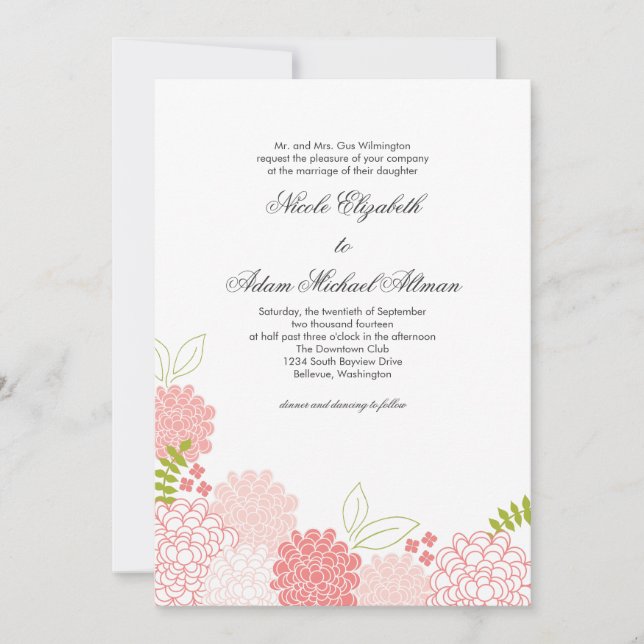Invitación a la boda de primaveras (Anverso)
