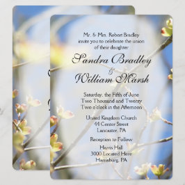 Invitación a la boda de primaveras