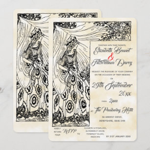 Invitación a la boda de princesas de cuento de had