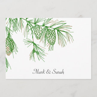 Invitación a la boda de pun verde