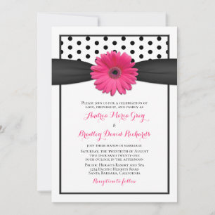 Invitación a la boda de Punto Daisy Polka