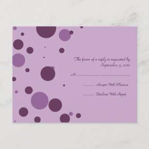Invitación a la boda de Punto de Polvo Púrpura RSV