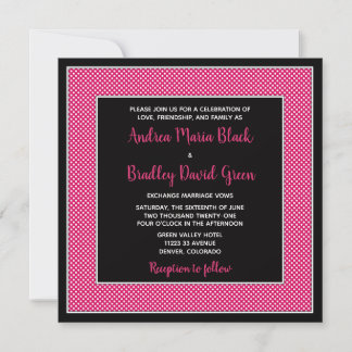 Invitación a la boda de Punto Polka personalizable